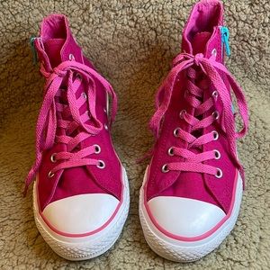 Pink and Blue Converse